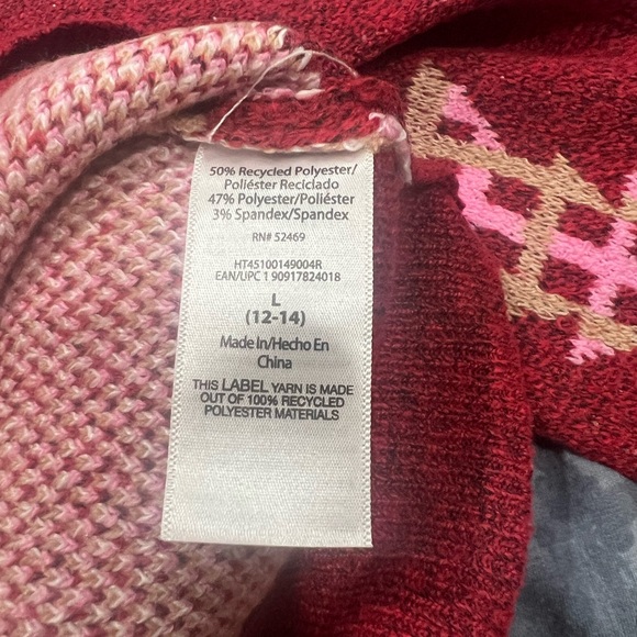 Holiday Time Red and Pink Tree Sweater Size: Large (NWT!!!) - Picture 6 of 6